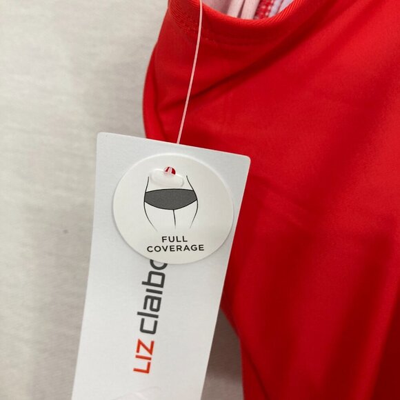 New Liz Claiborne Red Adjustable Straps Molded Cups Swimsuit One Piece size 24W - Picture 8 of 10